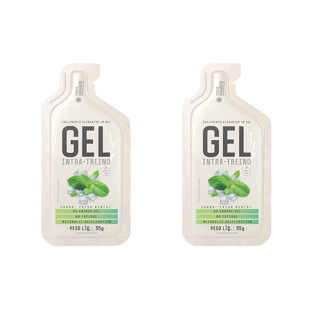 Kit 2X Gel Intra Treino - 1 Sach� 35g Fresh Mentol - True Source