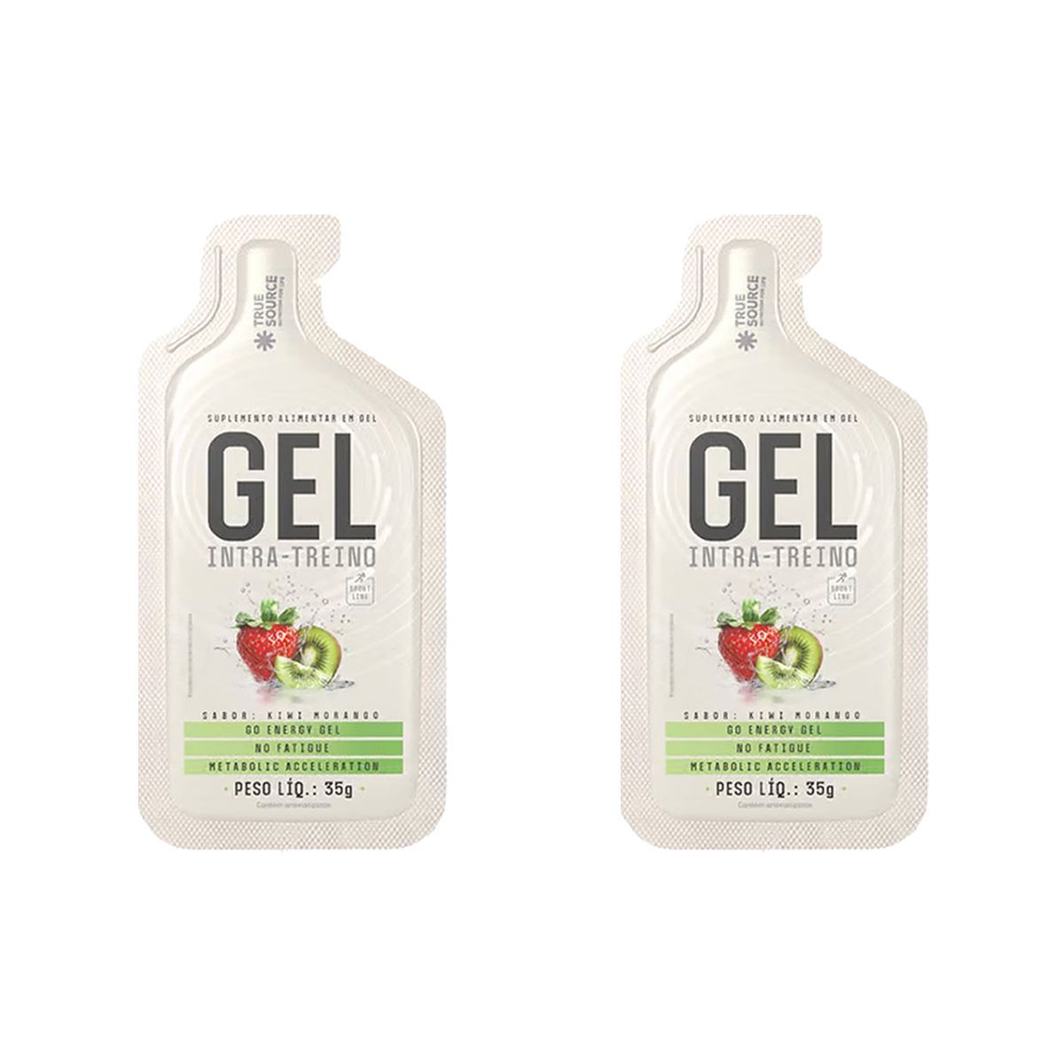 Kit 2X Gel Intra Treino -  1 Sach� 35g Kiwi Com Morango - True Source