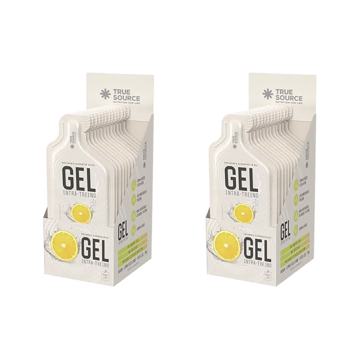 Kit 2X Gel Intra Treino - 10 Sach�s 35g Lim�o Siciliano - True Source