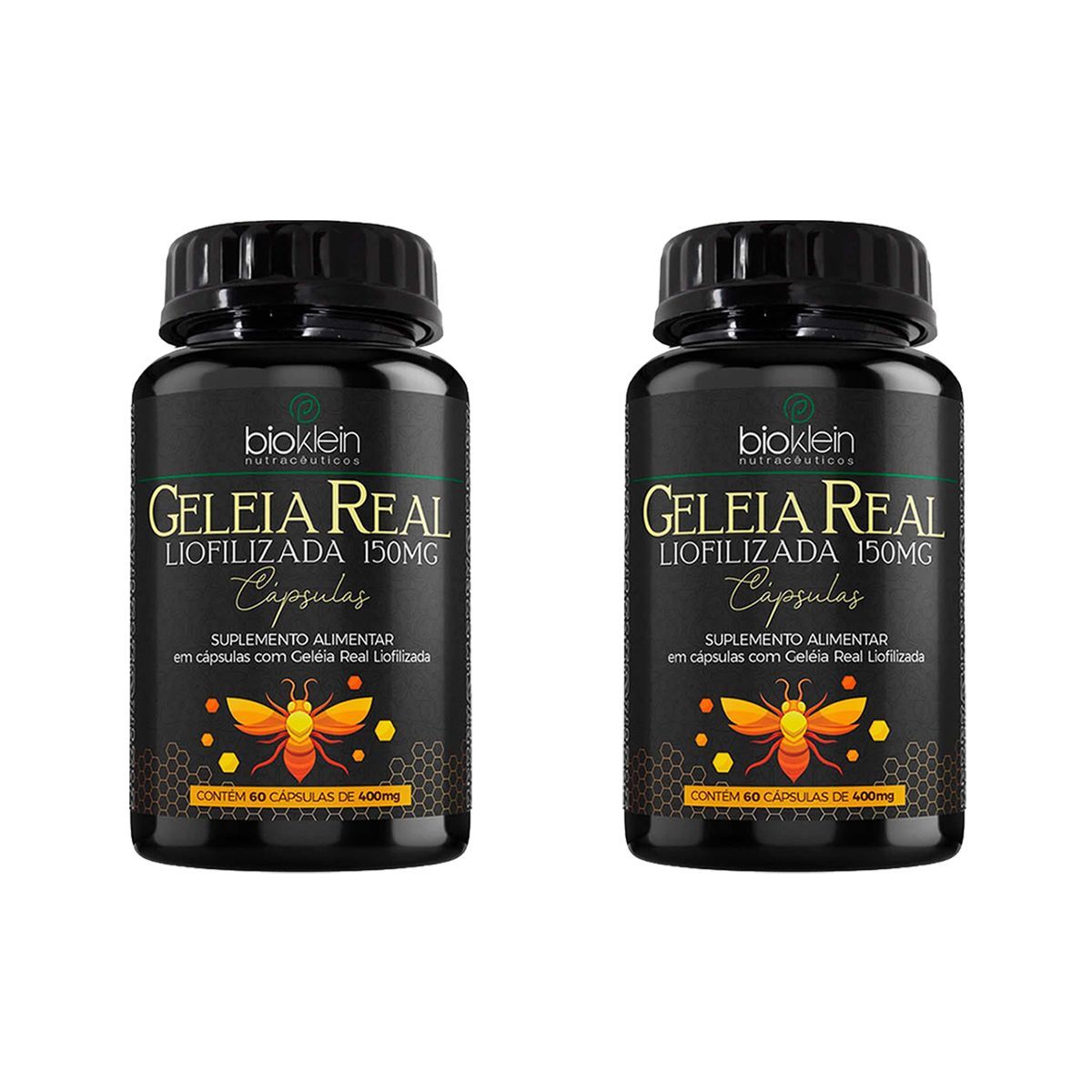 Kit 2X Geleia Real Liofilizada - 60 C�psulas - Bioklein