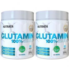 Kit 2X Glutamin 100% Imuno - 300g Natural - Nutrata