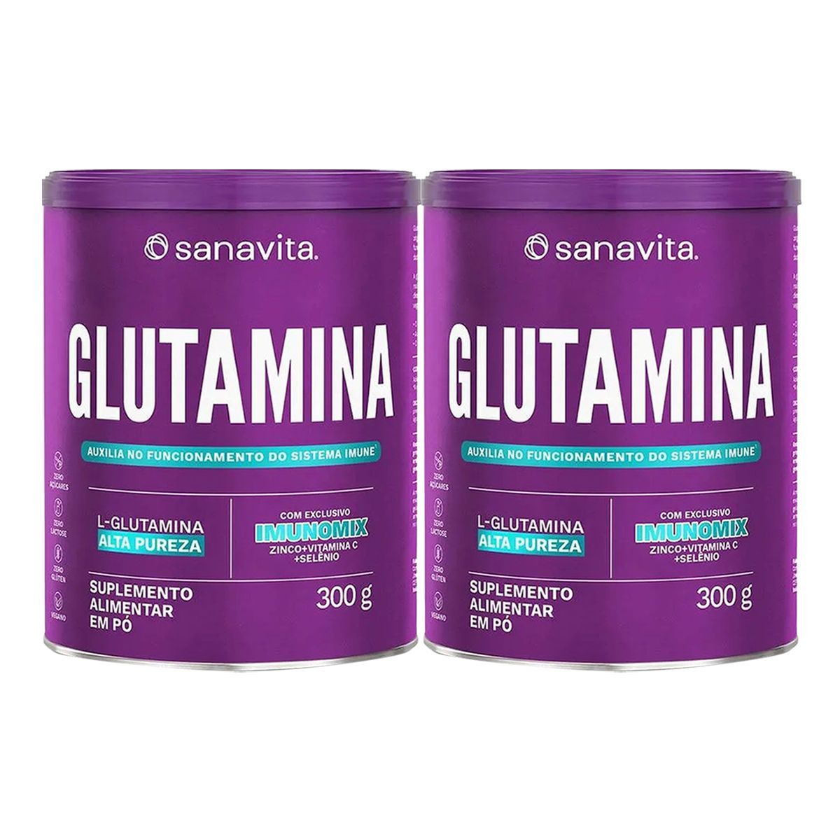 Kit 2X Glutamina - 300g - Sanavita