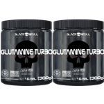 Kit 2X Glutamine Turbo - 300g Sem Sabor - Black Skull
