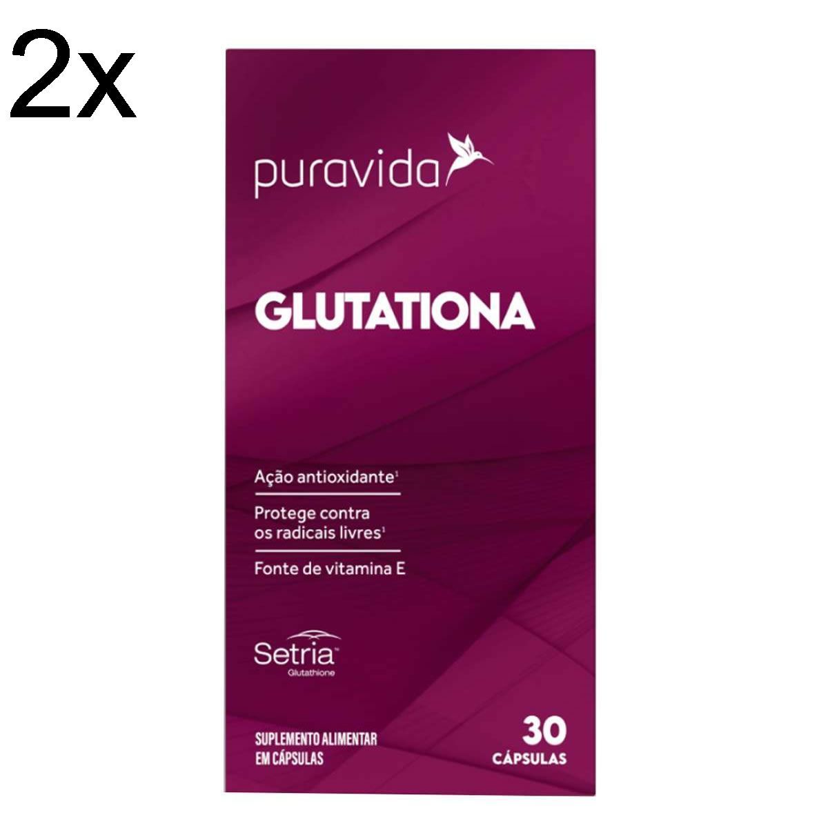 Kit 2X Glutationa - 30 C�psulas - Puravida