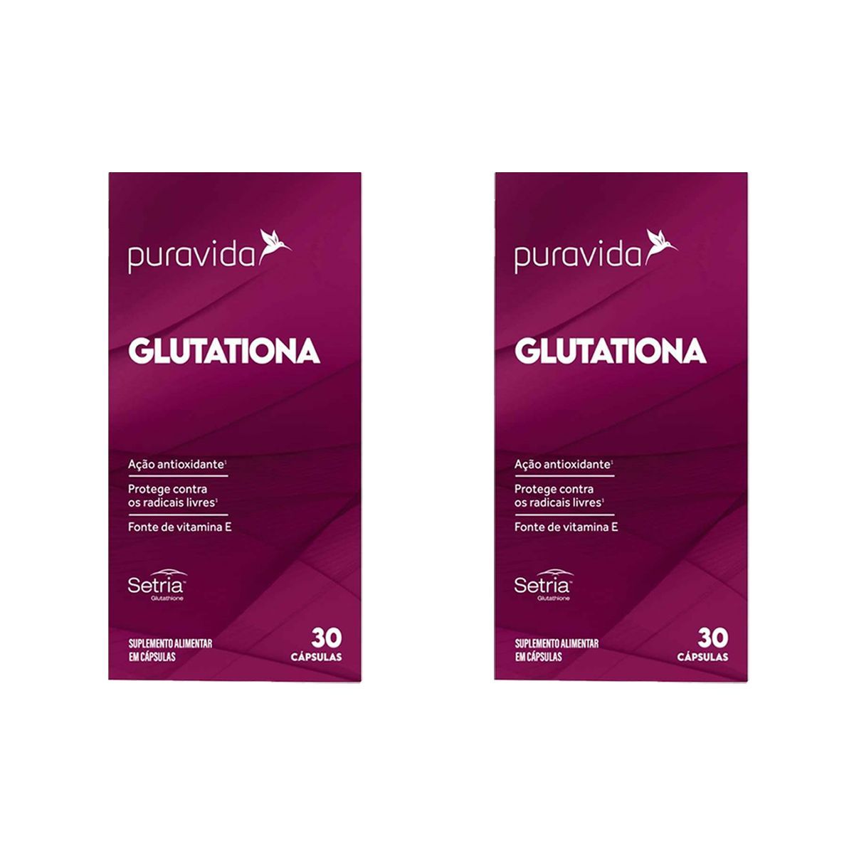 Kit 2X Glutationa - 30 C�psulas - Puravida