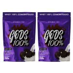 Kit 2X Gods Whey 100% - 900g Refil Cookies - Canibal