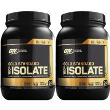Kit 2X Gold Standard 100% Isolate - 744g Rich Vanilla - Optimum Nutrition