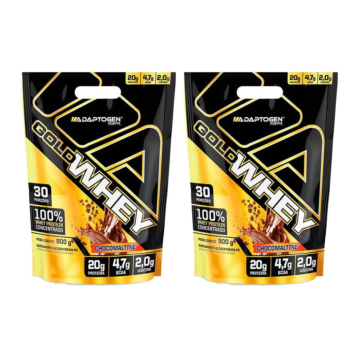 Kit 2X Gold Whey - 900g Refil Chocomaltine - Adaptogen