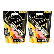 Kit 2X Gold Whey - 900g Refil Morango - Adaptogen