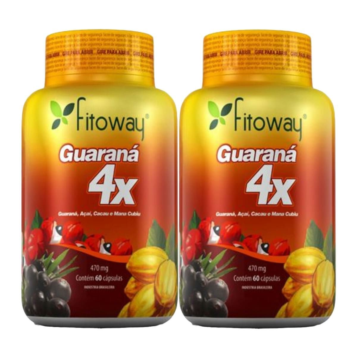 Kit 2X Guarana 4X - 60 C�psulas - Fitoway