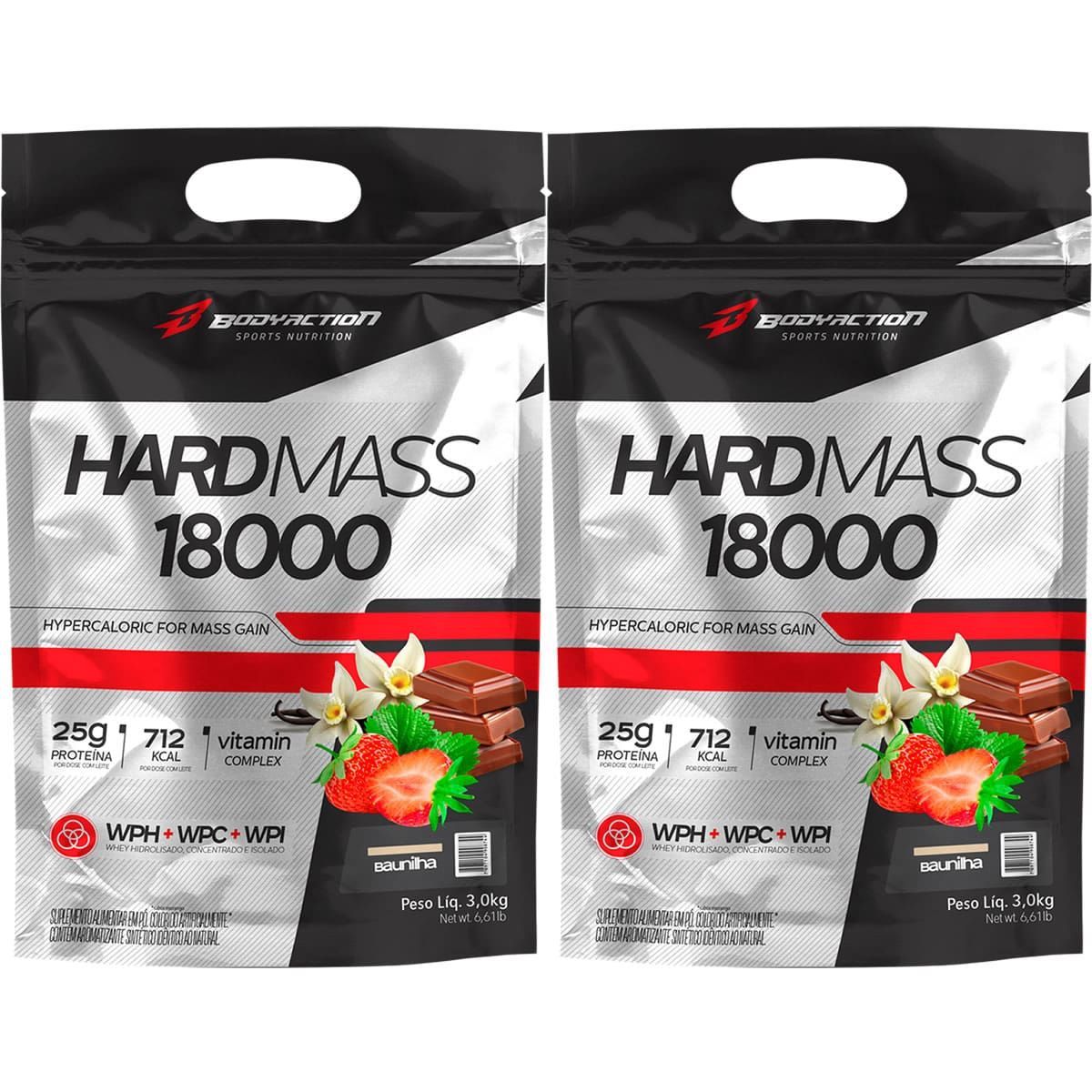 Kit 2X Hard Mass 18000 - 3000g Baunilha - BodyAction