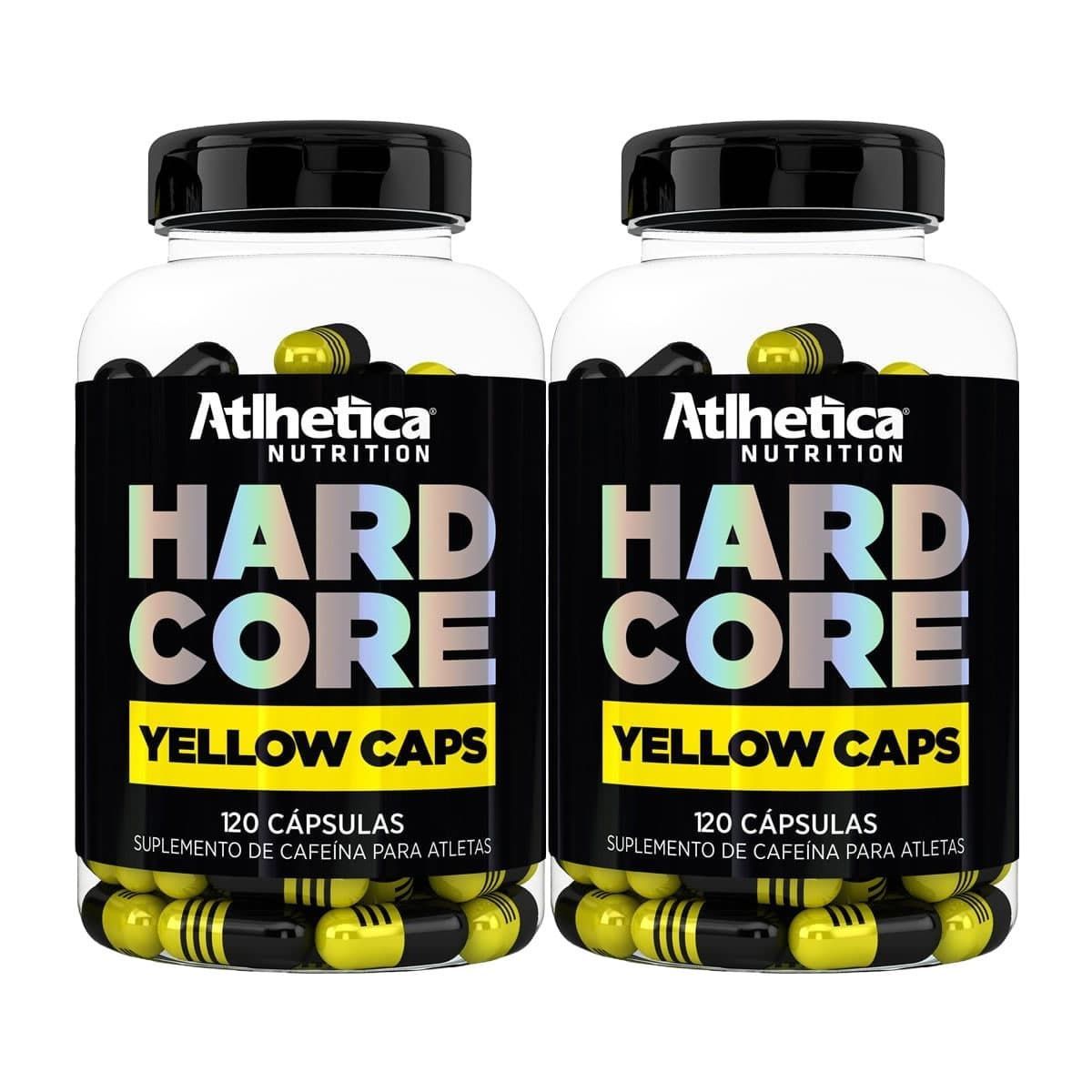 Kit 2X Hardcore Yellow Caps Hardcore Series - 120 C�psulas 420mg Cafe�na - Atlhetica Nutrition