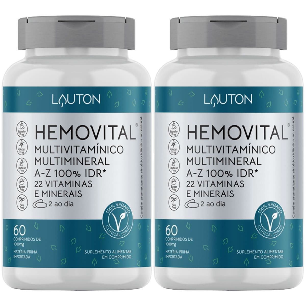 Kit 2X Hemovital Multivitam�nico - 60 C�psulas - Lauton Nutrition