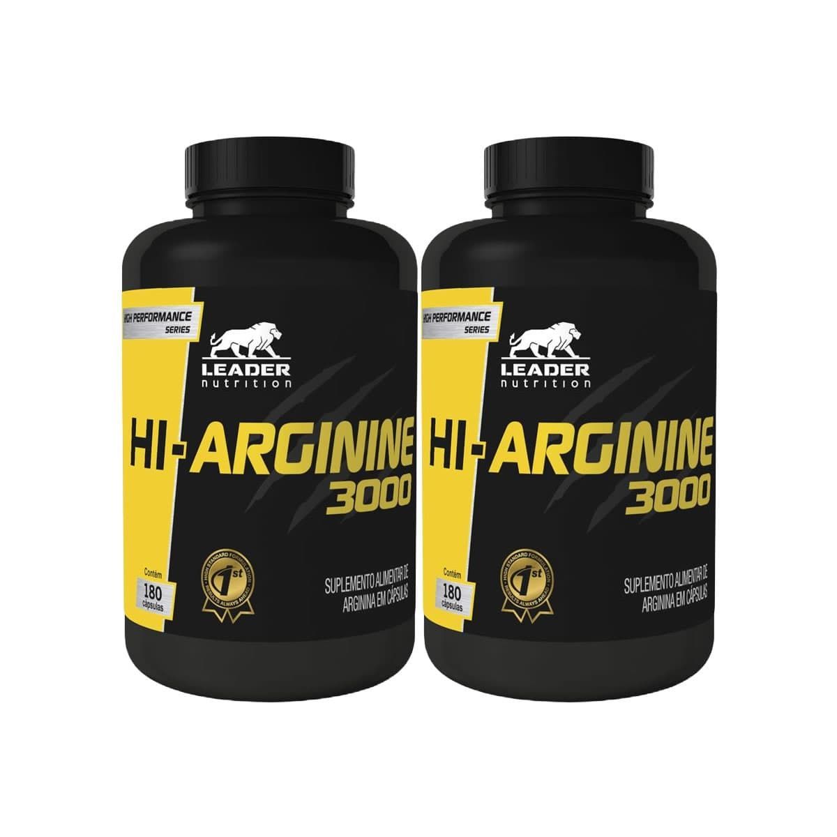 Kit 2X Hi-Arginine 3000 - 180 C�psulas - Leader Nutrition