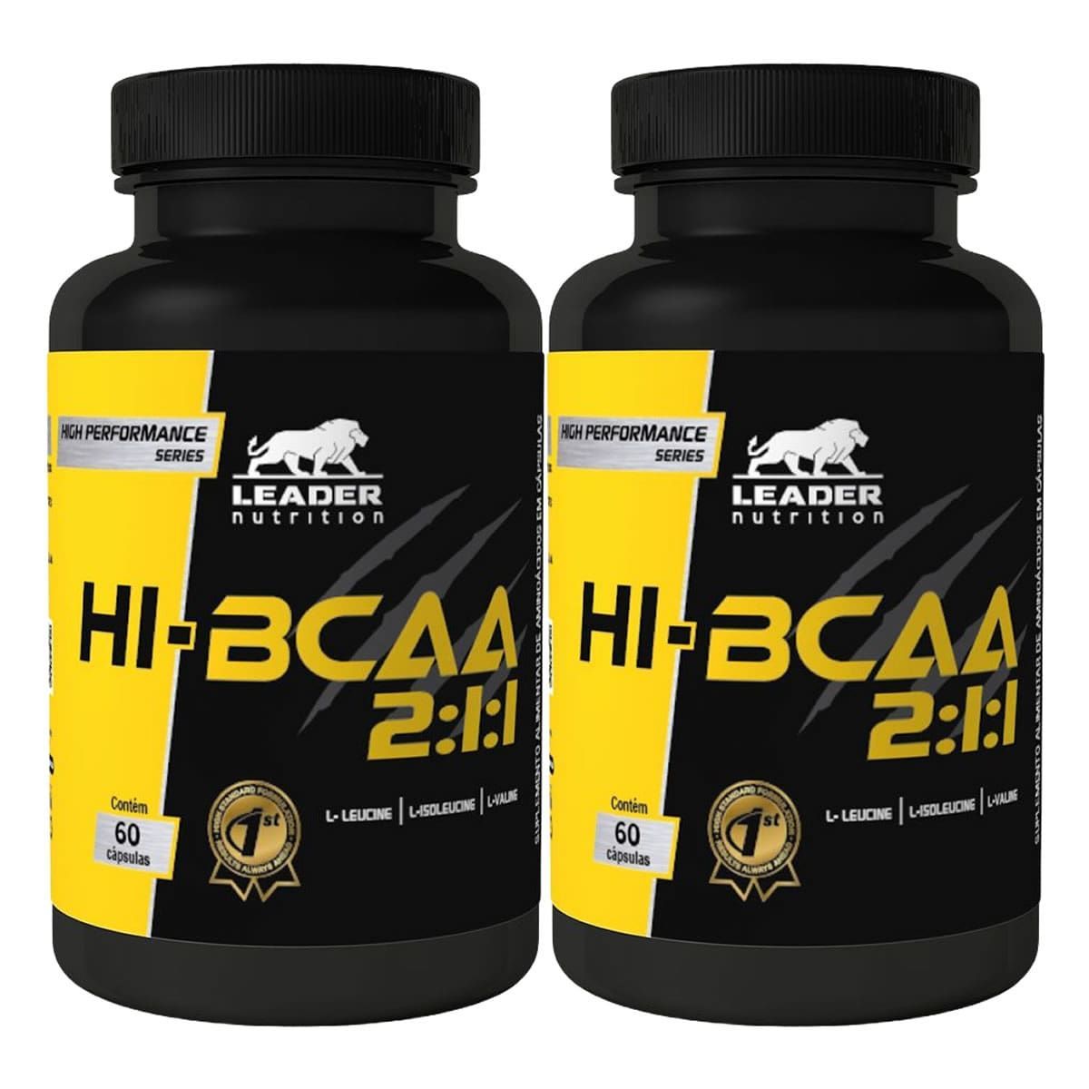 Kit 2X Hi-BCAA 2:1:1 - 60 C�psulas - Leader Nutrition
