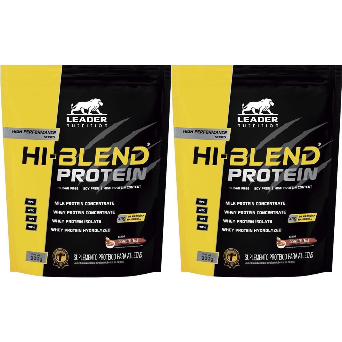 Kit 2X Hi-Blend Protein - 900g Refil Doce de Leite - Leader Nutrition