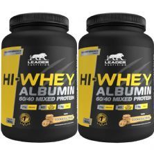 Kit 2X Hi-Whey Albumin 60/40 Mixed Protein - 900g Cookies e Cream - Leader Nutrition