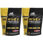 Kit 2X Hi-Whey Protein Concentrate 100% - 900g Refil Morango - Leader Nutrition