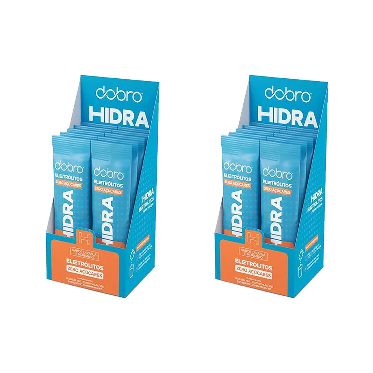 Kit 2X Hidra Eletr�litos - 10 Sach�s 7 g Laranja e Morango - Dobro