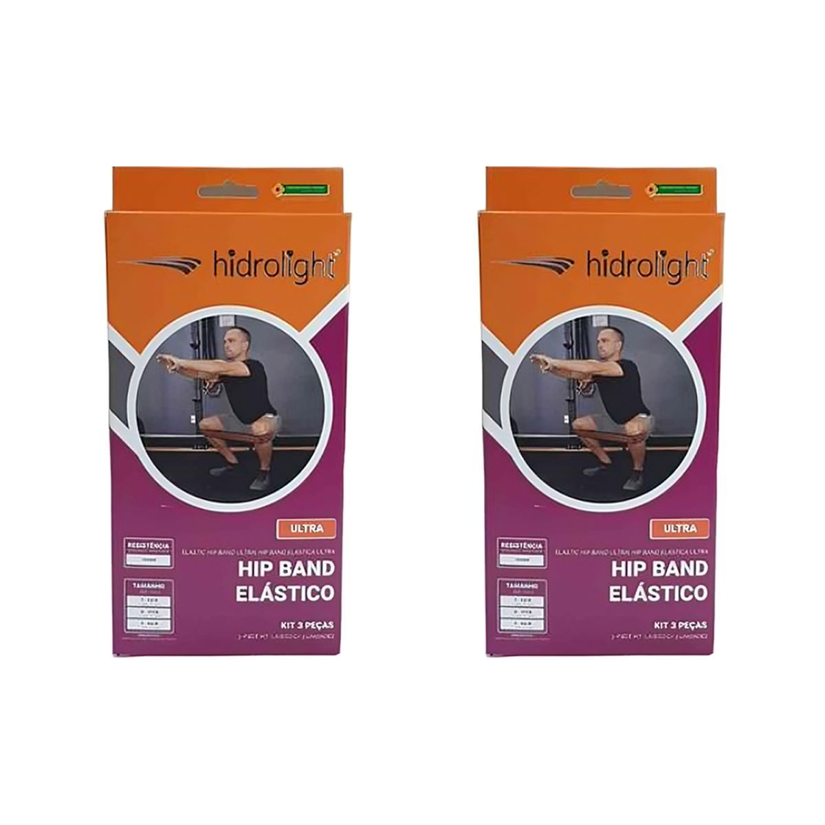 Kit 2X Hip Band El�stico Ultra - Kit 3 Pe�as - Hidrolight