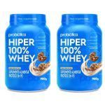 Kit 2X Hiper 100% Whey - 900g Cookies & Cream - Probiotica