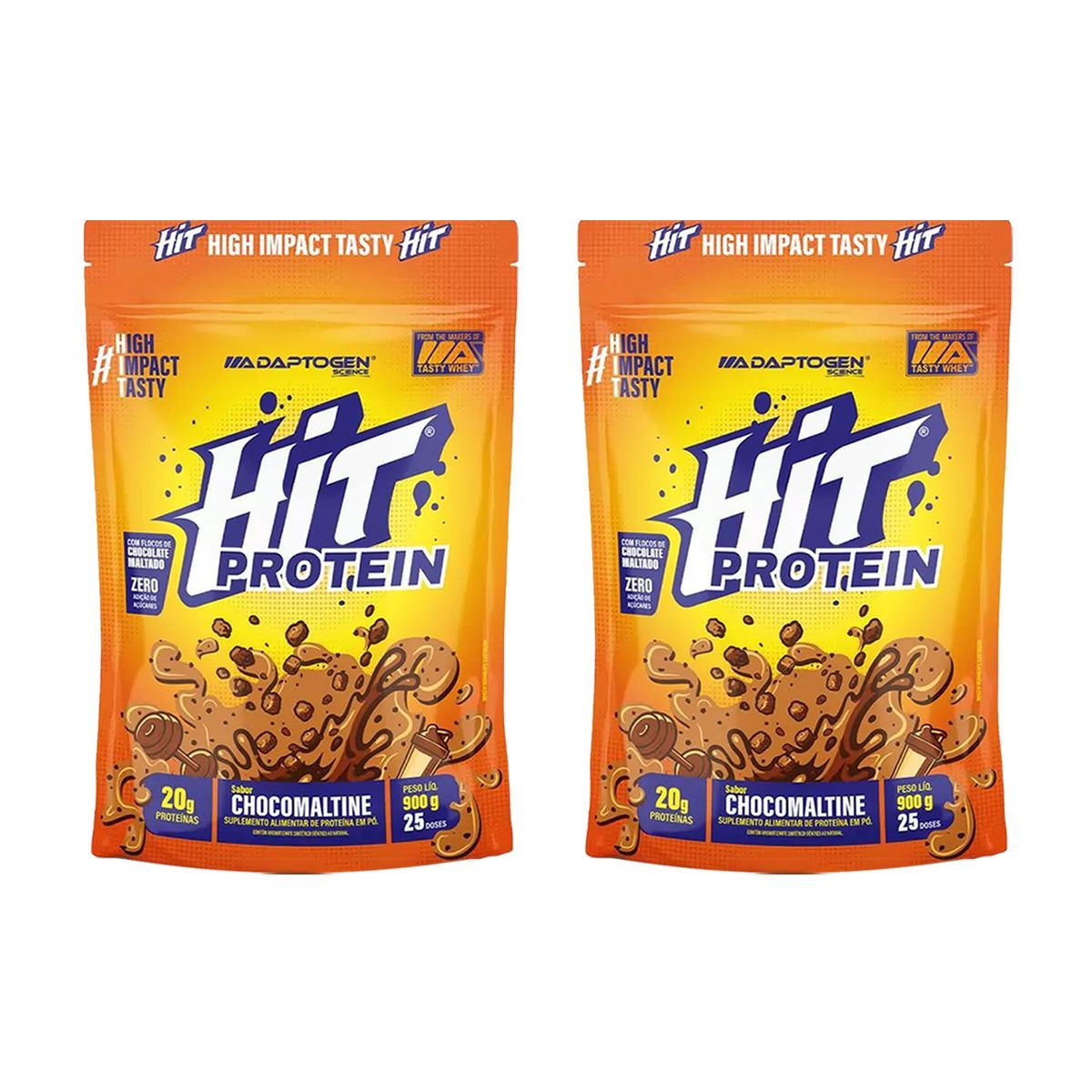 Kit 2X Hit Protein - 900g Refil Chocomaltine - Adaptogen