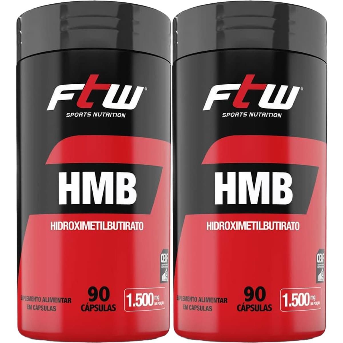 Kit 2X HMB Hidroximetilbutirato - 90 c�psulas - FTW