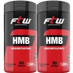 Kit 2X HMB Hidroximetilbutirato - 90 c�psulas - FTW