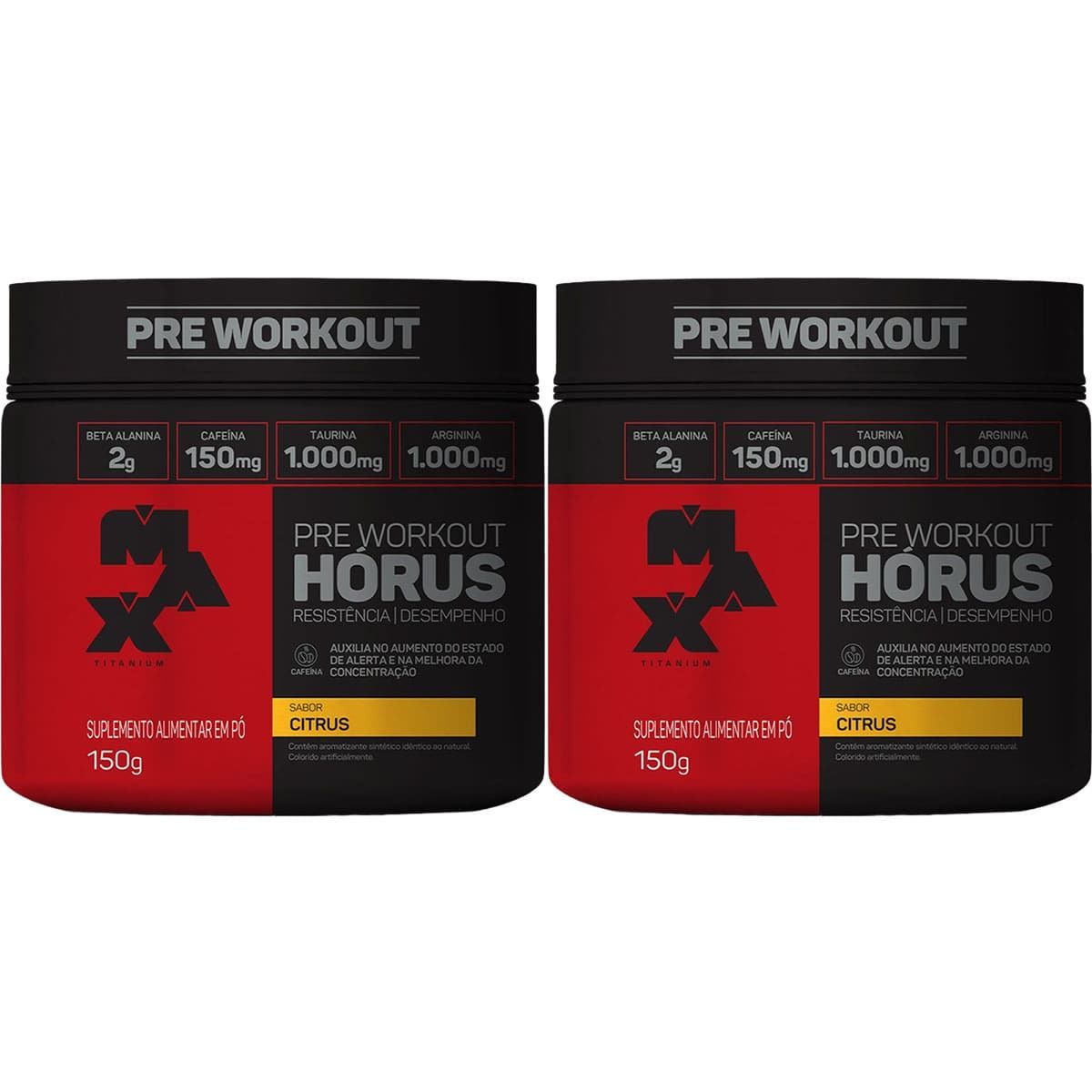 Kit 2X H�rus Pre Workout - 150g Citrus - Max Titanium