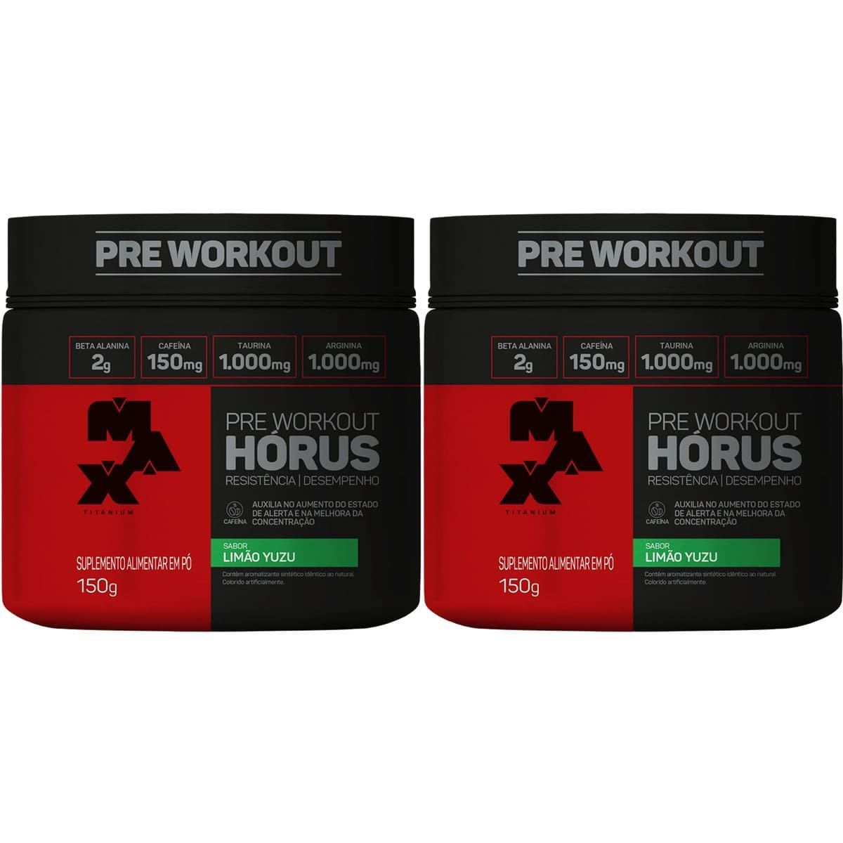 Kit 2X H�rus Pre Workout - 150g Lim�o Yuzu - Max Titanium