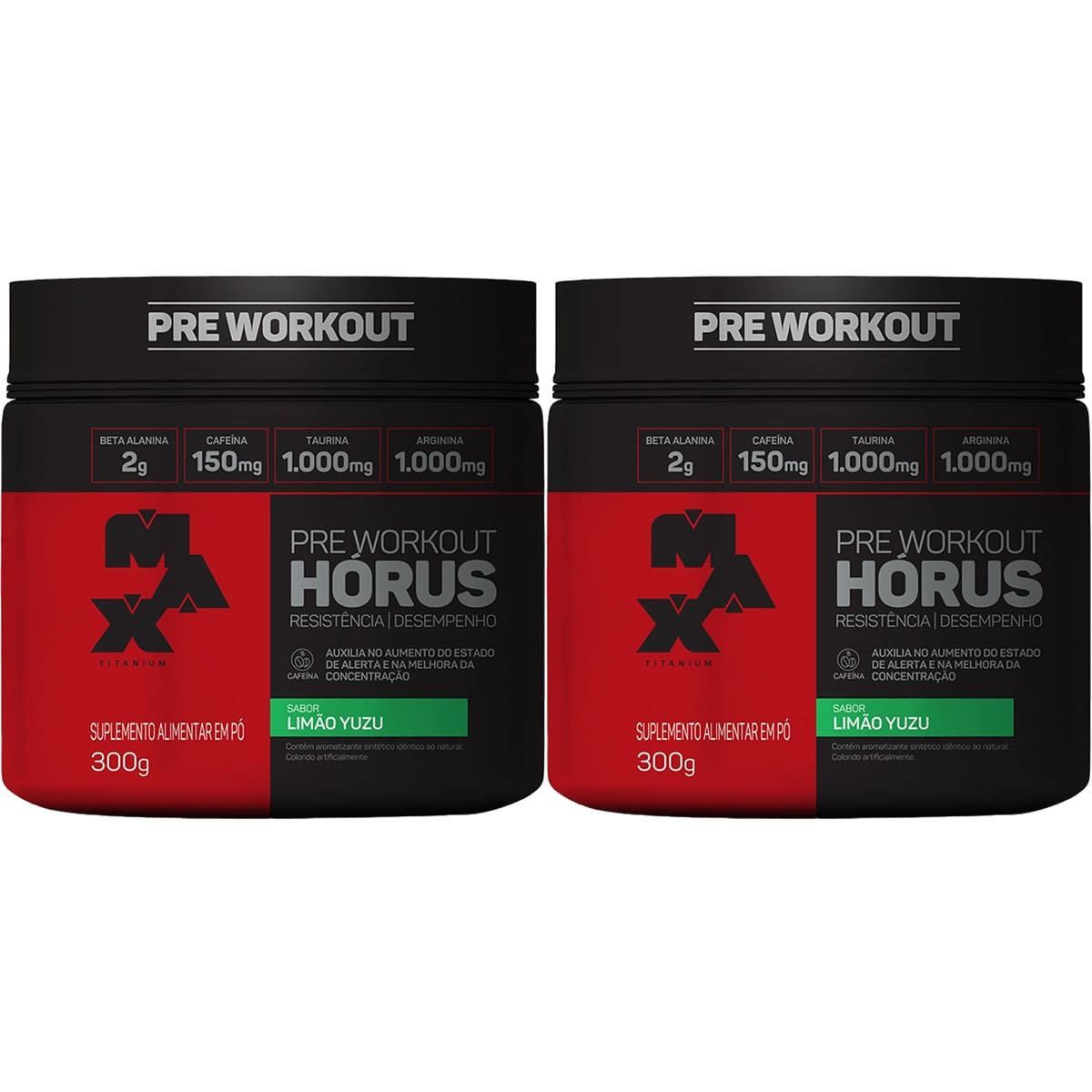 Kit 2X H�rus Pre Workout - 300g Lim�o Yuzu - Max Titanium