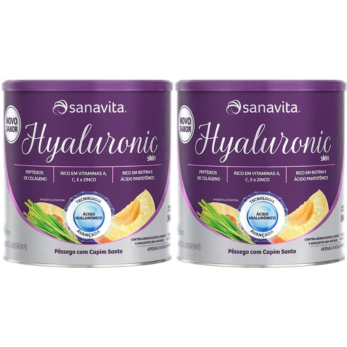 Kit 2X Hyaluronic Skin - 300g P�ssego e Capim Santo  - Sanavita