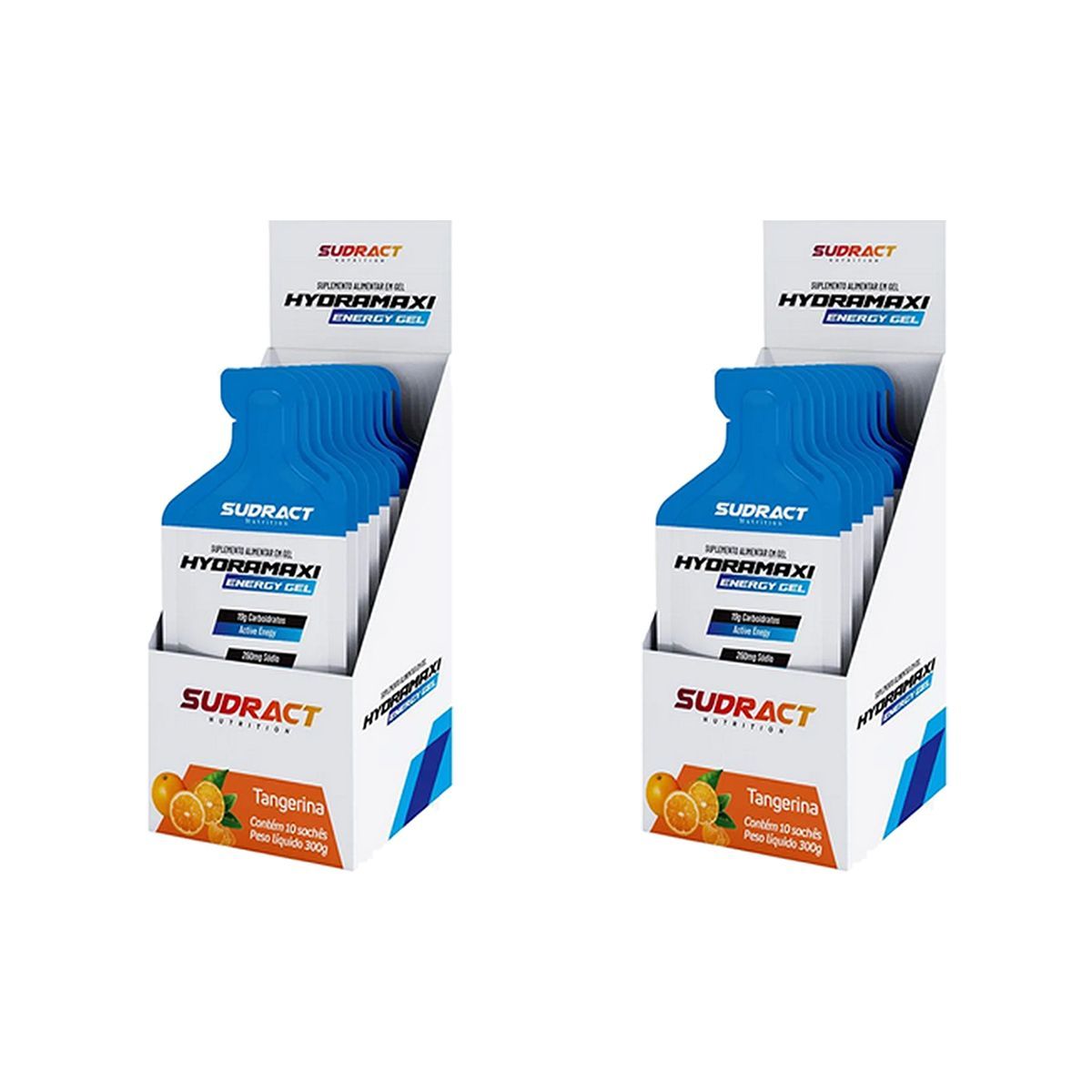 Kit 2X Hydramaxi Energy Gel - 10 Sach�s 30g Tangerina - Sudract Nutrition