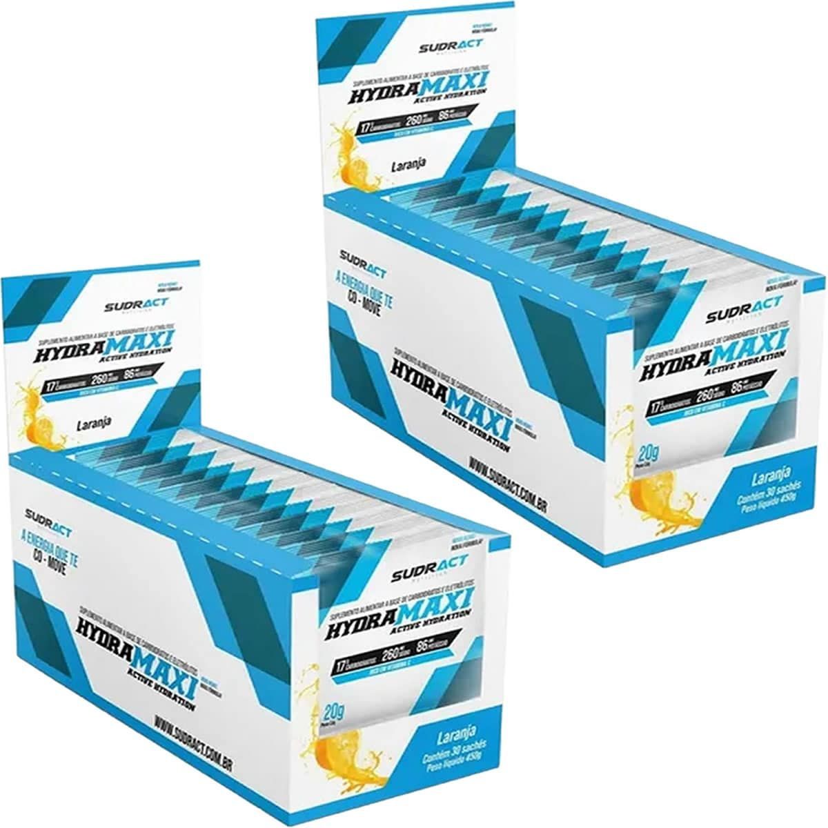 Kit 2X Hydramaxi Isot�nico em P� - 25 Sach�s 20g Laranja - Sudract Nutrition
