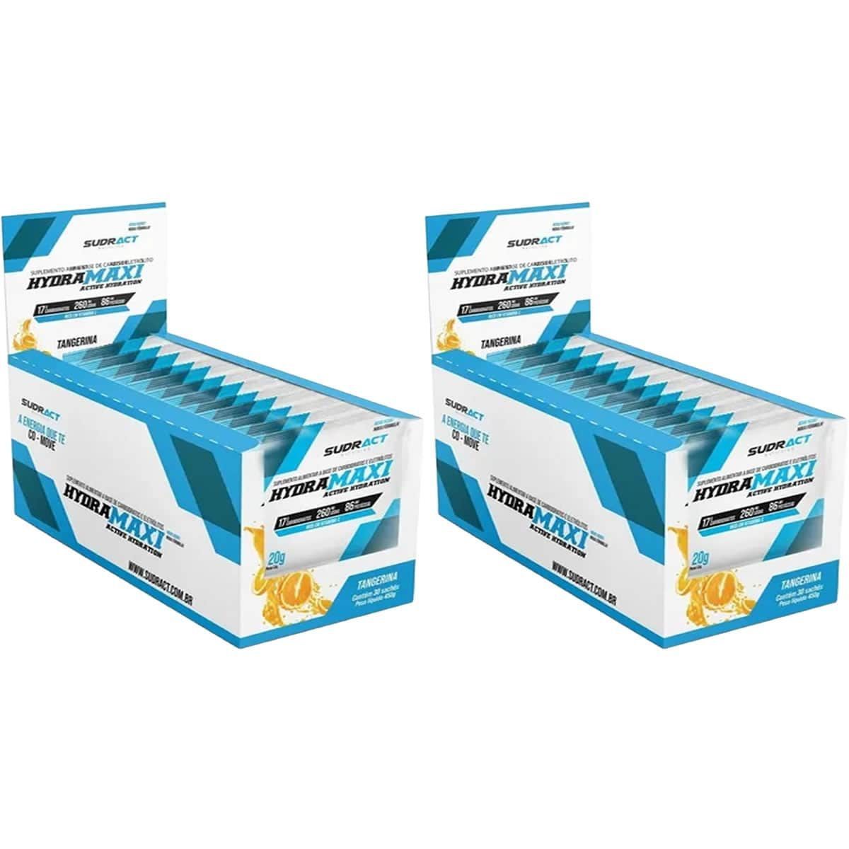 Kit 2X Hydramaxi Isot�nico em P� - 25 Sach�s 20g Tangerina - Sudract Nutrition