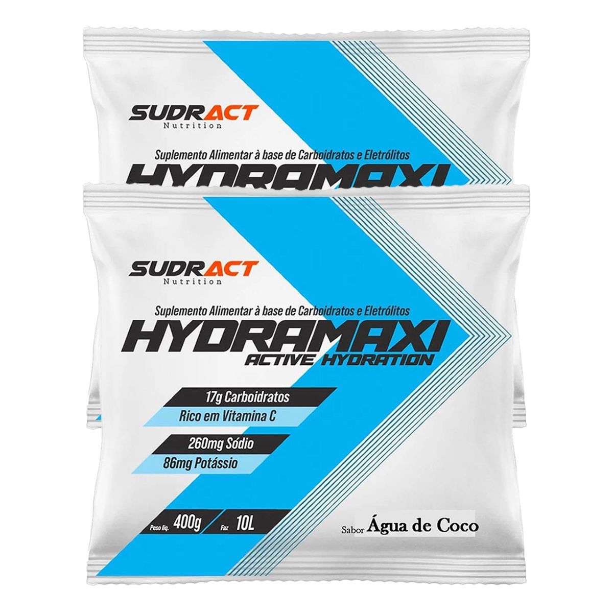 Kit 2X Hydramaxi Isot�nico em P� - 400g Refil �gua de Coco - Sudract Nutrition