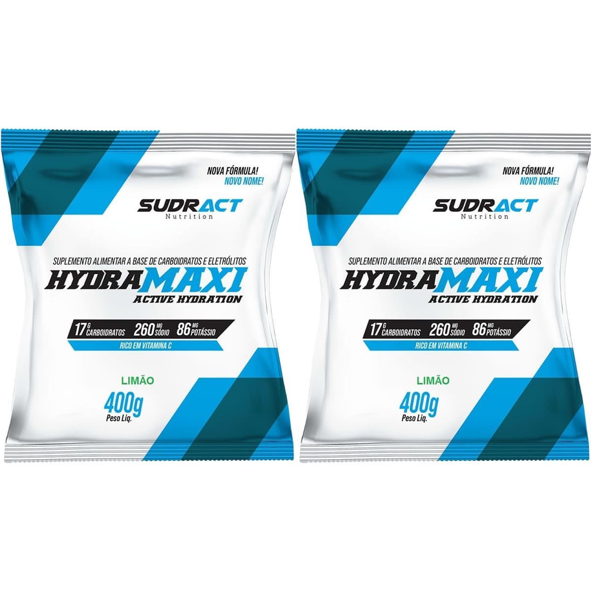 Kit 2X Hydramaxi Isot�nico em P� - 400g Refil Lim�o - Sudract Nutrition