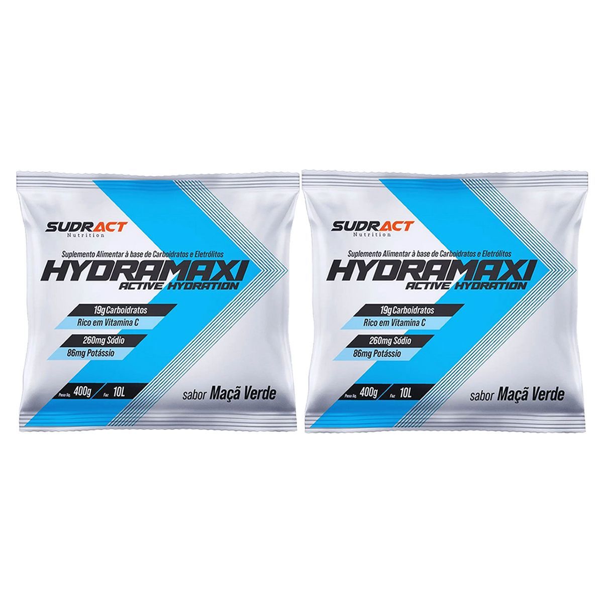 Kit 2X Hydramaxi Isot�nico em P� - 400g Refil Ma�� Verde - Sudract Nutrition