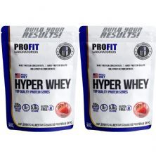 Kit 2X Hyper Whey - 900g Refil Morango - Profit