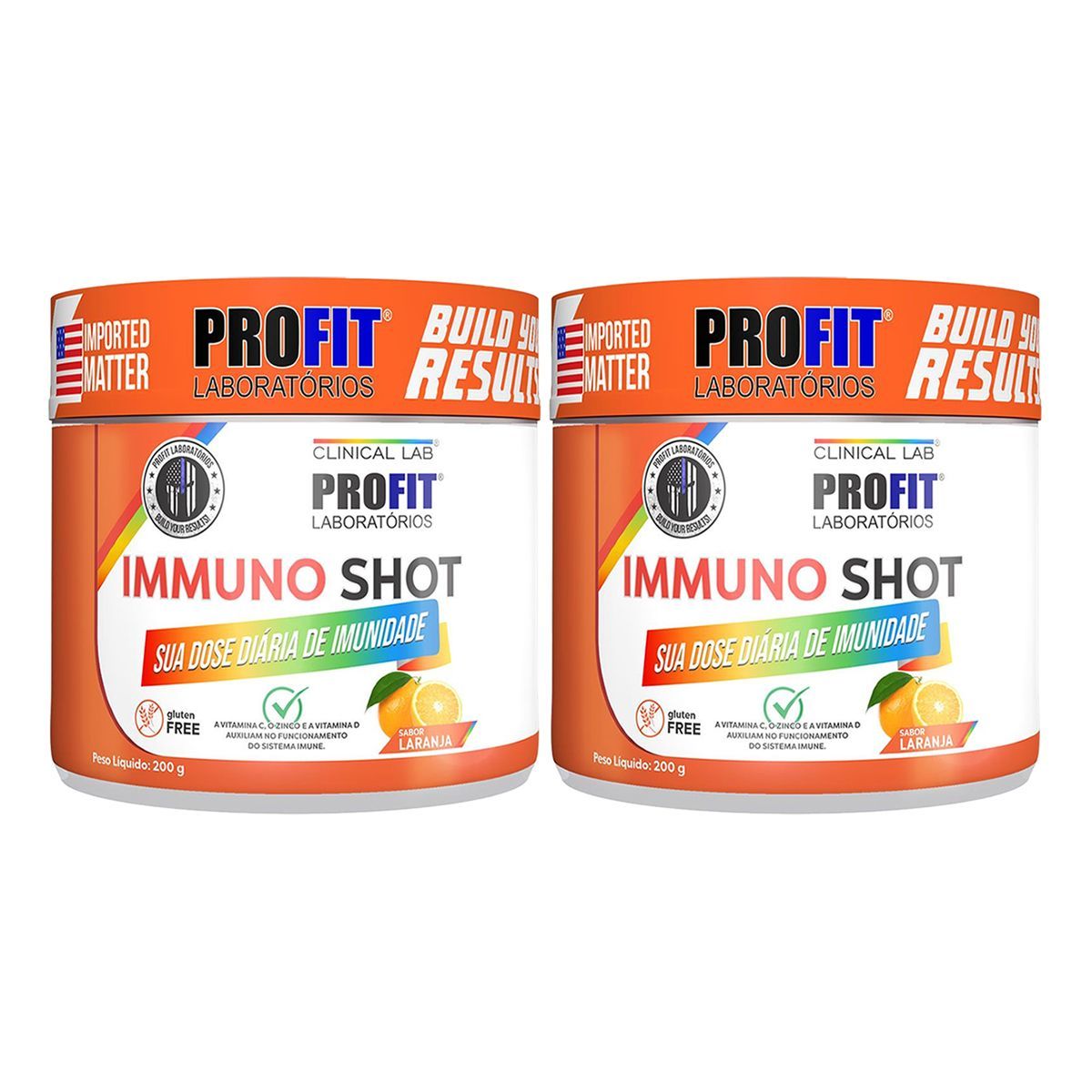 Kit 2X Immuno Shot - 200g Laranja - Profit Laborat�rios
