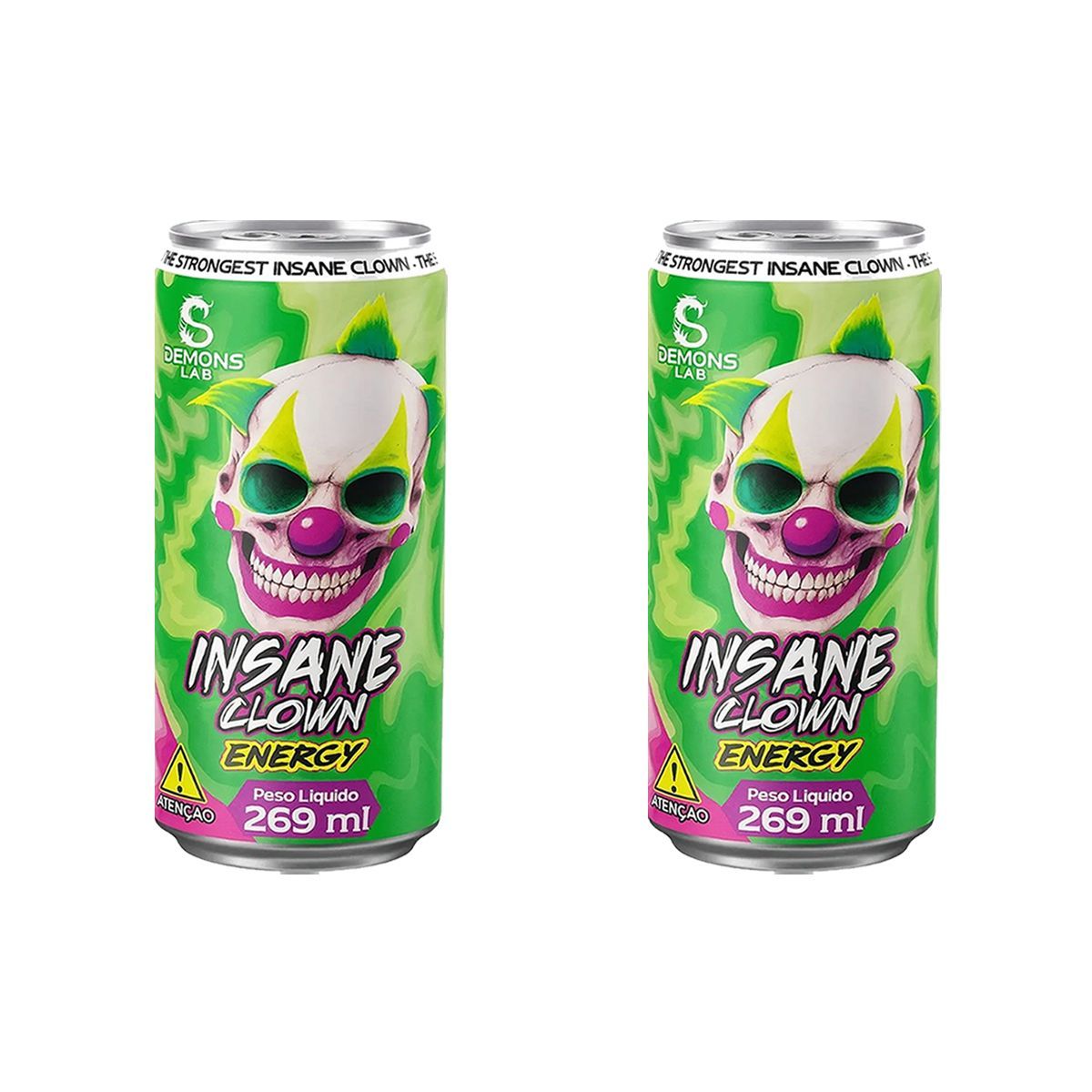 Kit 2X Insane Clown Energy  Lata 269ml Frutas Vermelhas - Damons Lab
