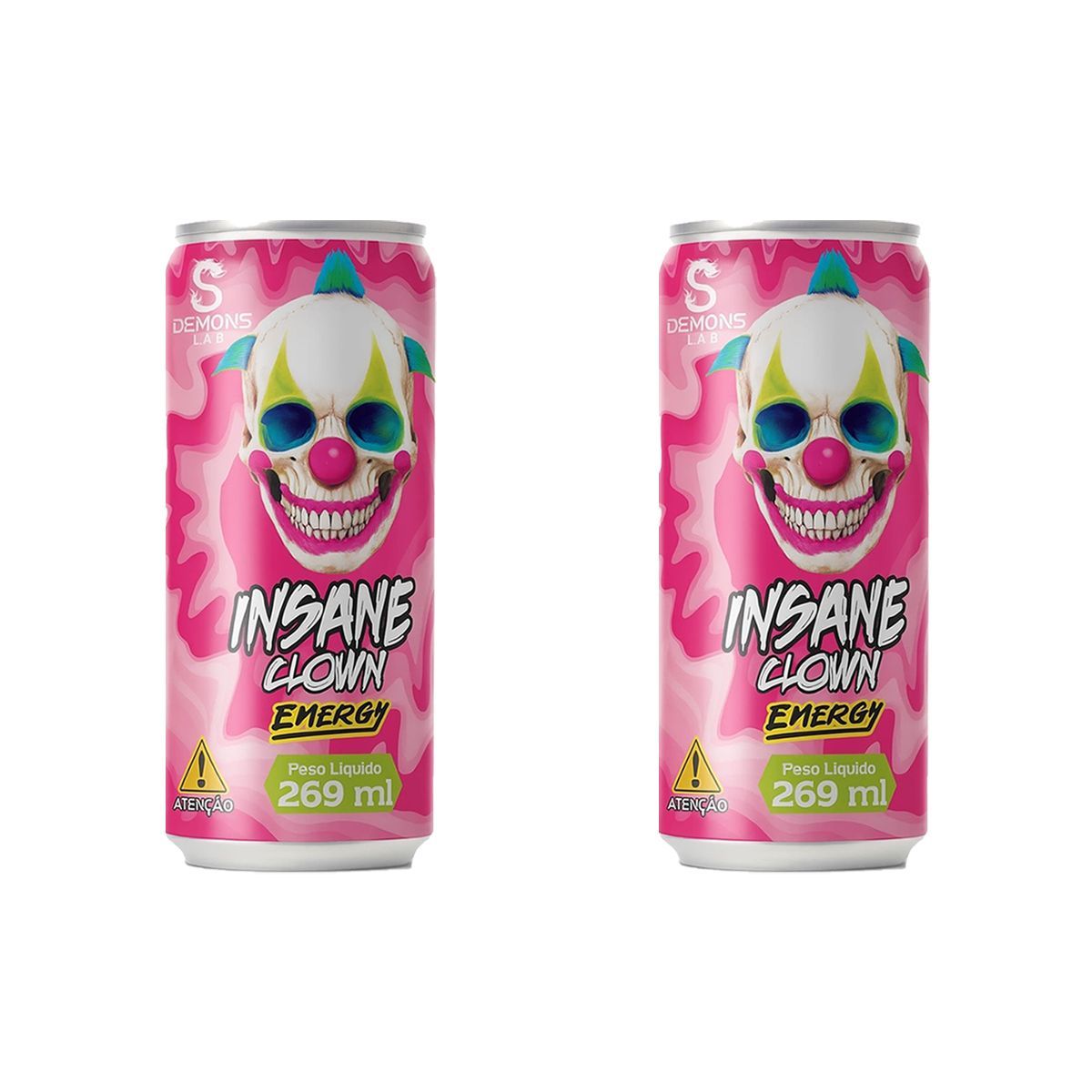 Kit 2X Insane Clown Energy - Lata 269ml Pink Lemon - Demons Lab