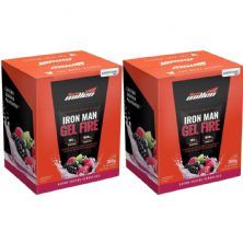 Kit 2X Iron Man Gel Fire - 10 Sach�s 30g Frutas Vermelhas - New Millen