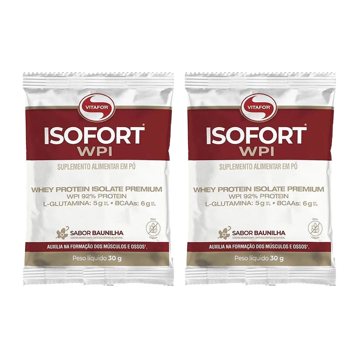 Kit 2X Isofort - 1 Sach� 30g Baunilha - Vitafor