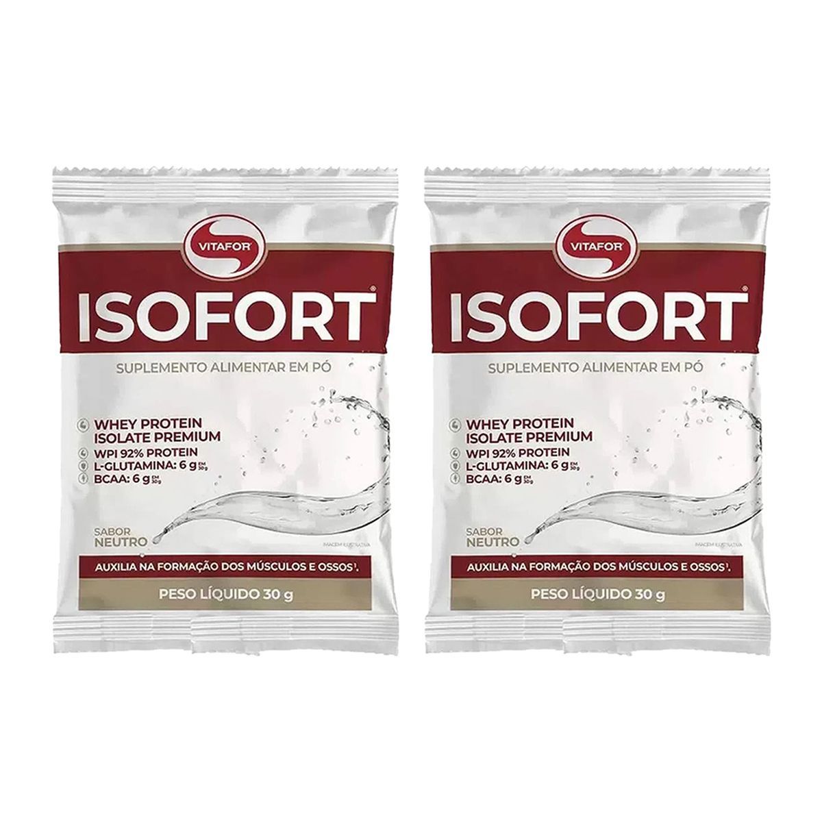 Kit 2X Isofort - 1 Sach� 30g Neutro - Vitafor