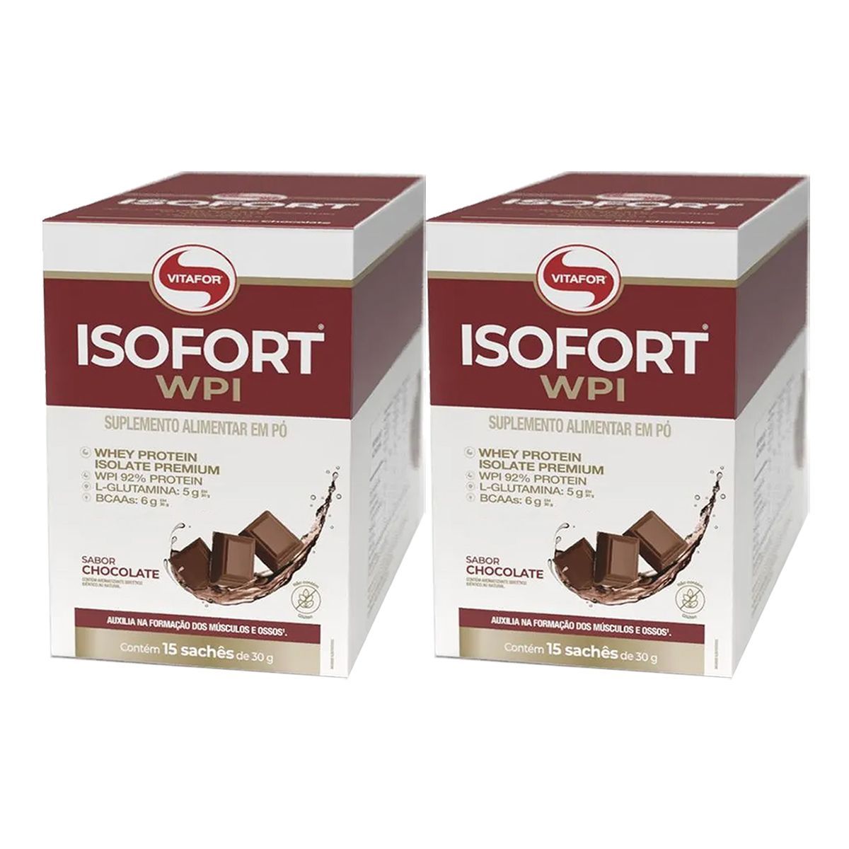 Kit 2X Isofort - 15 Sach�s de 30g Chocolate - Vitafor
