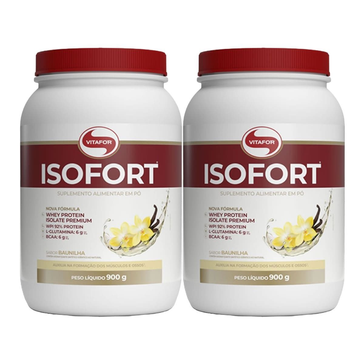 Kit 2X Isofort - 900g Baunilha - Vitafor