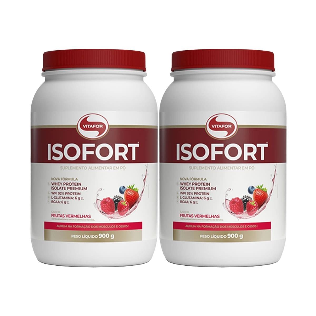 Kit 2X Isofort - 900g Frutas Vermelhas - Vitafor