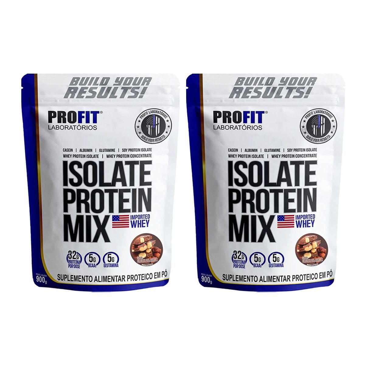 Kit 2X Isolate Protein Mix Refil - 900g Creme de Avel� - Profit