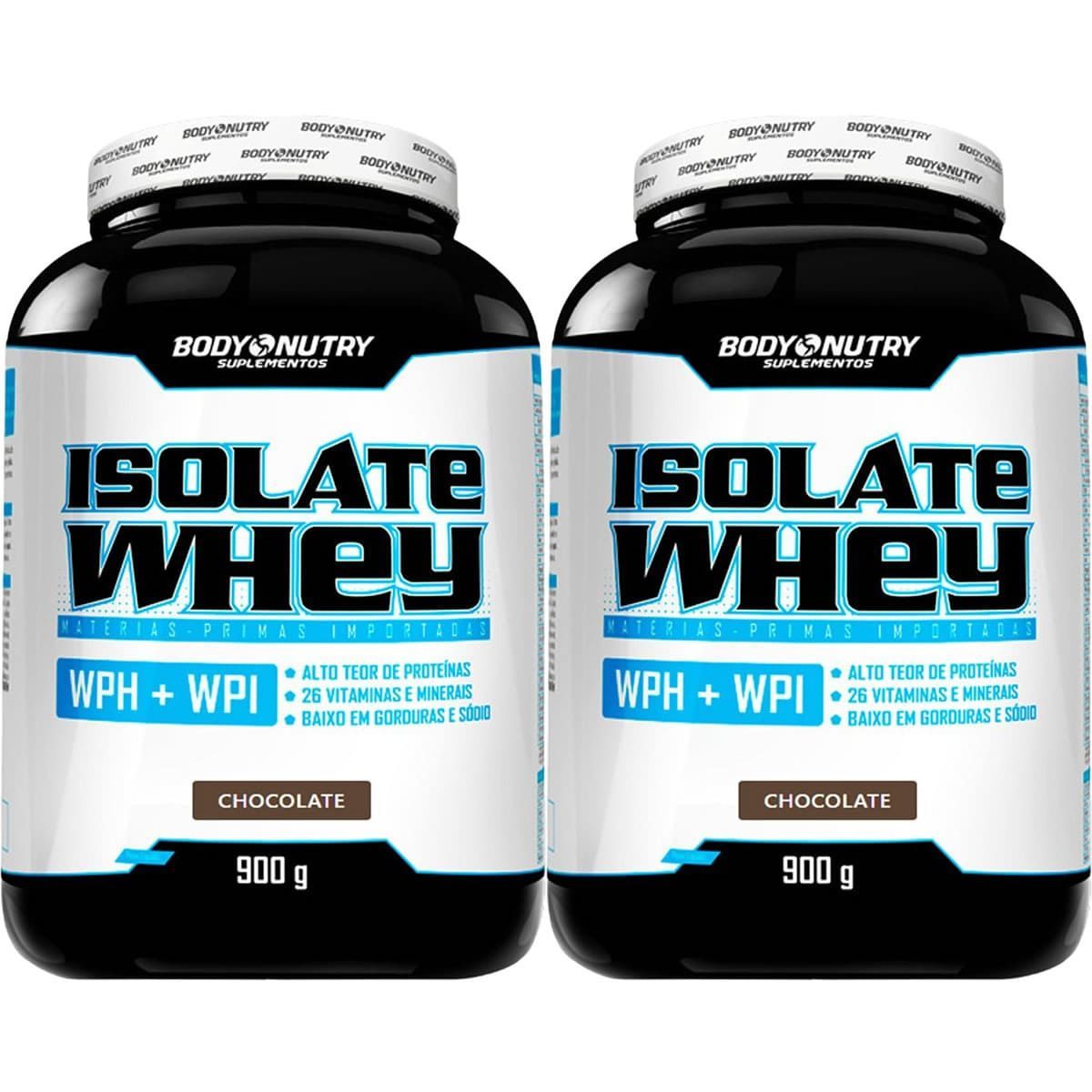 Kit 2X Isolate Whey  - 900g Chocolate - Body Nutry